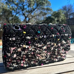 Chanel Rare tweed/wool sparkle purse, purchased in Singapore. Lightly worn.